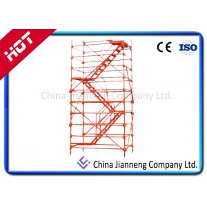 Spray Painted Steel Scaffold Stair Access Towers , 3m Height Per Piece Building Scaffold Tower