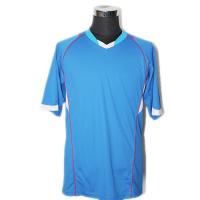 China Stretch Cotton Sky Blue Polo Shirt , Casual Wear Mens Short Sleeve Polo Shirts on sale