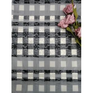 Plaid Pattern Embroidery Striped Lace checkered print fabric