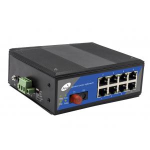 9 Port Industrial POE Switch Gigabit Optical Din Rail Fiber Converter