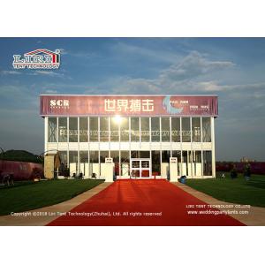 China Aluminum Thermo Roof Outdoor Exhibiiton Tents With Glass Walls Tear Resistant supplier
