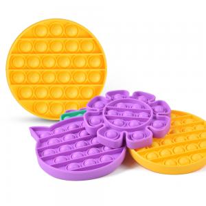 Customized Pop It Unisex Baby Silicone Toys Colorful Soft Safe Educational Toys
