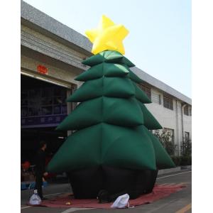 5m High Inflatable Christmas Decorations / Advertising Blow Up Christmas Tree