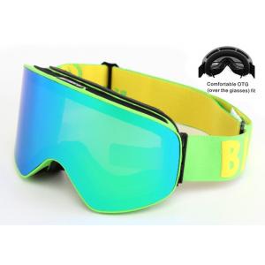 Interchangeable Snow Goggles Anti - Fog Multi Coloured Frameless Design