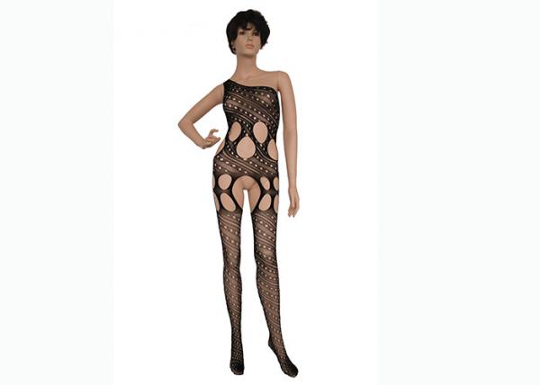 Black Women Fishnet Body Stockings Bodysuit Customized Size Oem Service