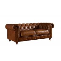 China American Industrial Style 2 Seater Chesterfield  Leather Sofa  For Home Furniture on sale