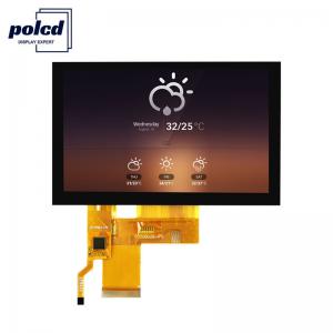 China Polcd 108mm 5 Inch Capacitive Touch Screen 800X480 IPS TFT LCD Display supplier