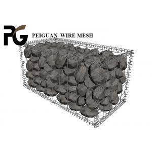 China Zinc Coated Welded Mesh Gabion , 4.5mm Retaining Wall Gabion Cages supplier