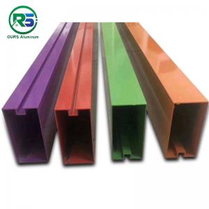 Decorative Multicolor Suspended Ceiling Metal Strips Tile Fireproof Square Tube Strip Ceiling