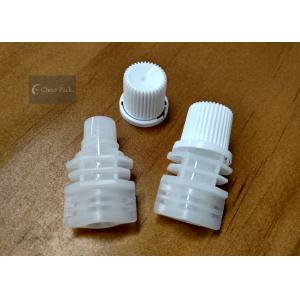 China White Color PE Pour Spout Caps Screw Type Outer Diameter 10.5 Millimeter wholesale