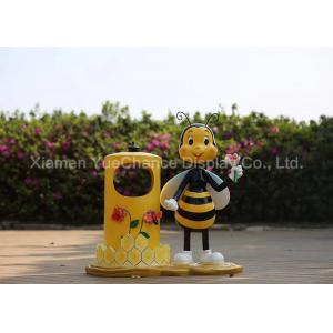China Outdoor Park Dustbin Fiberglass Animal Statues Bee Statue Customized Style supplier