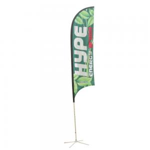 China Outdoor Flying Advertising Banner Flags Cross Base Beach Promotional Flag Banner supplier
