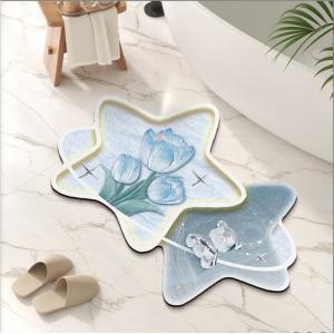 Bathroom Waterproof Carpet Creative Tulip Series Pattern Carpets