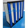China MERV16 V Bank Cell HEPA Media Filter With ABS Plastic Frame 14sqm Area wholesale