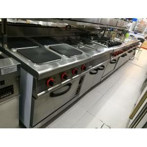 China Western Kitchen Equipment Commercial Gas Stove 4 Burner with Down Oven 700*700*850+70mm supplier