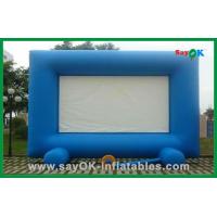 China Blow Up Projector Screen Blue Color Inflatable Movie Screen / Gray Inflatable Billboard on sale
