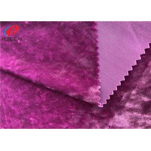 China Polyester Spandex Shiny Stretch Brushed Ice Velvet Fabric , Dress Fabric supplier