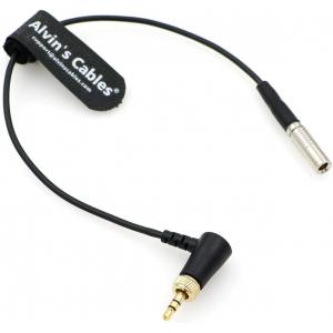 Alvin'S Cables Timecode Cable For Canon R5C DIN 1.0/2.3 To Locking 3.5mm TRS 90 Degree Cord Compatible With Deity TC-1