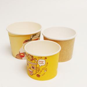 Disposable Fast Food Packaging Take Away Container Paper Soup Cup/ Paper Noodle Cup With Lid