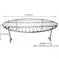 China Round Four Legs 40cm Stainless Steel Grill Cooking Grates on sale
