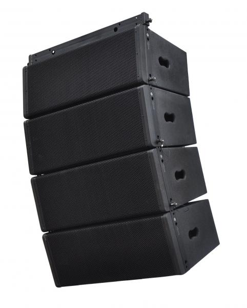Double 10 Inch Powered Speaker System Line Array With Class D Digital Amplifier