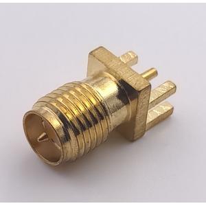 China Connecteur inverse RP - connecteur de Sma de polarité plaqué par or de prise de SMA pour l'épaisseur de la carte PCB 1.6mm supplier