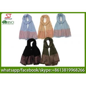 China China supplier Gilding spring summer scarf 70*180cm 100% Viscose pashmina keep fashion wrap supplier