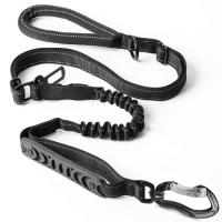 China Multi - Functional Nylon Dog Leash Soft Padded 2 Handles Shock Absorbing Bungee Rope on sale