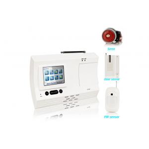 China Wireless Burglar Alarm System , Contact ID Function , 2 Wired Zones Home Security Systems supplier