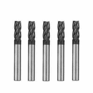 150mm Length Square HRC55 Mold Steel End Mills 4 Flutes Solid Carbide