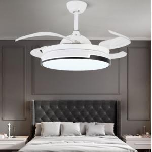 Metal LED Ceiling Light With Fan Acrylic Retractable Blades