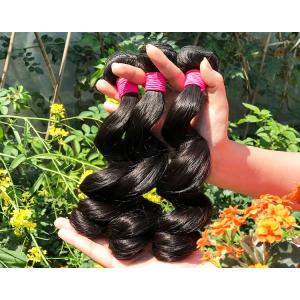 Healthy 100% Malaysian Human Hair Weave Natural Black / Dark Brown From Young Girl