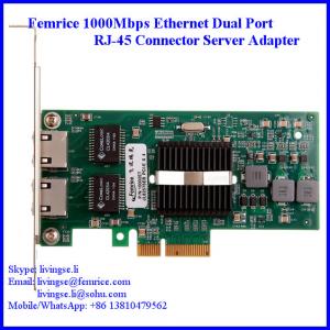 China Dual Ports Gigabit Server Ethernet Network Card, RJ-45 Copper Cable 10002ET supplier