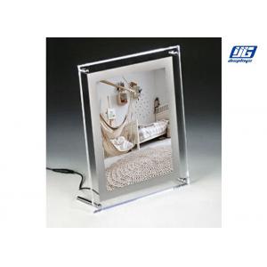2000lux LED Menu Light Box  , CRS Hanging Or Desktop Single Side Crystal Light Box Stand
