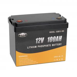 12V 100Ah LiFePO4 Battery Built-In 100A BMS, Up To 6000 Cycles, Perfect For RV, Marine, Home Energy Storage