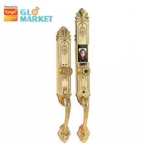 Glomarket Tuya Smart Door Lock Luxury Villa Pure Copper Antique Face Recognition Fingerprint Unlock Electronic Door lock