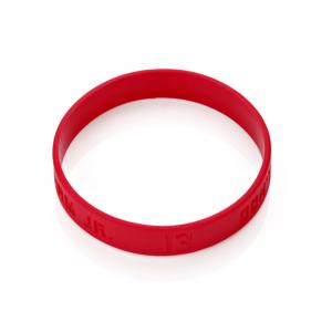 China Awareness bracelets engraved lettering red color 202*12*2mm customized supplier