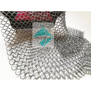 China Weave Type Carton Steel Round Ring Mesh Chainmail Ring Belt For Decoration Ceiling Lights supplier