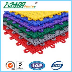 China PP Anti Aging Interlocking Rubber Floor Tiles Play Mat Flooring 2500N supplier