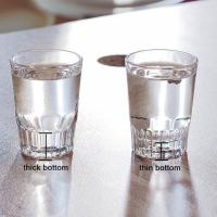 China 3oz Thick Durable Dishwasher Safe Bistro Bar Shot Glass For Whiskey Vodka on sale