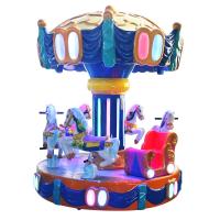 China Horse Coin Operated Carousel Deluxe Crown Rotating 6 Players for Kids on sale