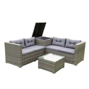 China Wicker Patio Corner Sofa Set Customized Color Rattan Outdoor Furniture supplier