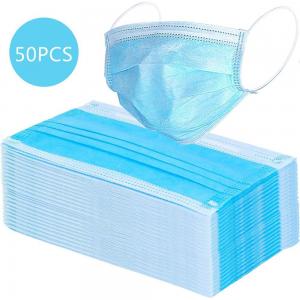 China Men Women Adult Medical Disposable Face Mask 3 Layers  Activated Filter supplier