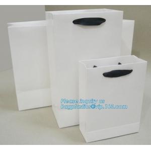 Gloss Laminated Luxury Rope Handled Paper Carrier Bags,Luxury thick white cardboard paper carrier bag wholesale paper ba