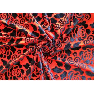 China Burnout Italian Velvet / Spandex Velvet Fabric , Sofa Upholstery Fabric For Home Textile supplier