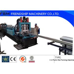 China Heat Treatment C Z Purlin Roll Forming Machine With Cr12 Punching Device supplier