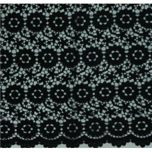 China Black Geometrics Chemical Lace Embroidery Fashion fabric for Garment Accessories supplier