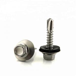 China Self-Drilling Screws Hex Washer Head BSD Thread with Bonded Sealing Washer 410 Stainless Steel supplier