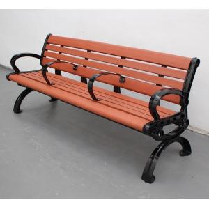 3 Seater Outdoor Recycled Plastic Benches With Cast Aluminum Legs 1800mm Length