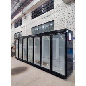 China R22a Air Cooling Vertical Front Glass Door Cooler High Capacity For Drinks supplier